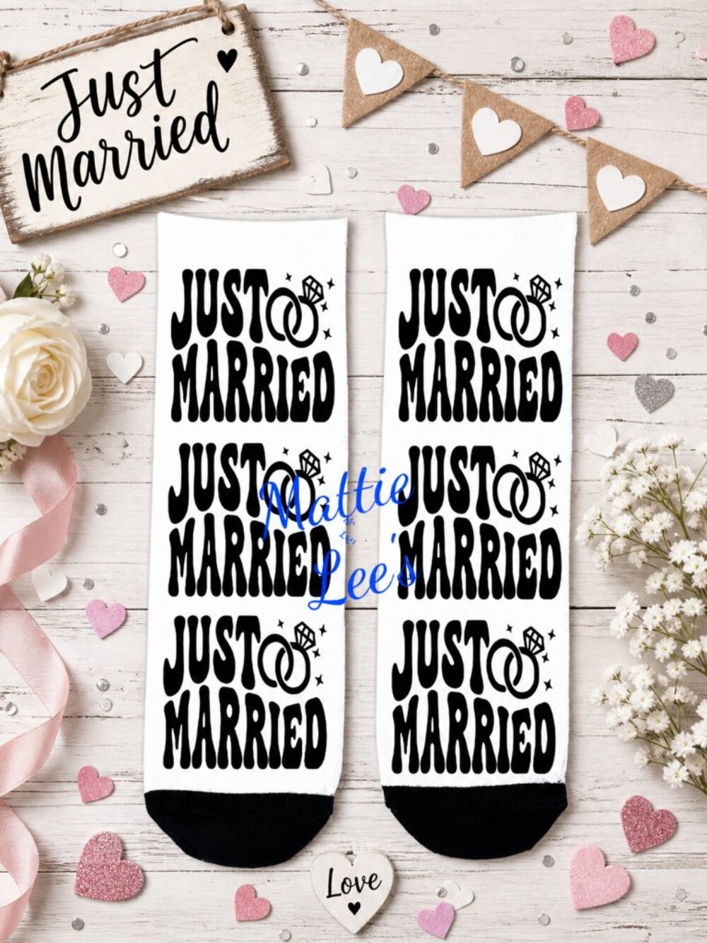 Just Married Ankle Socks